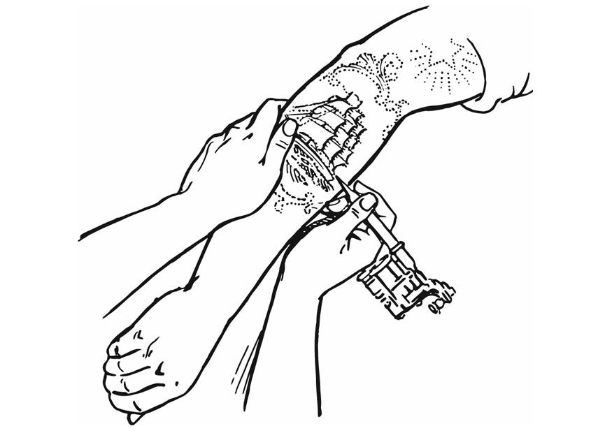 Kleurplaat tatoeage