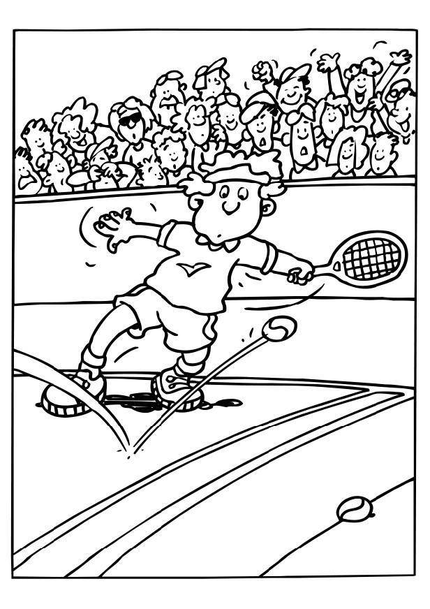 Kleurplaat tennis