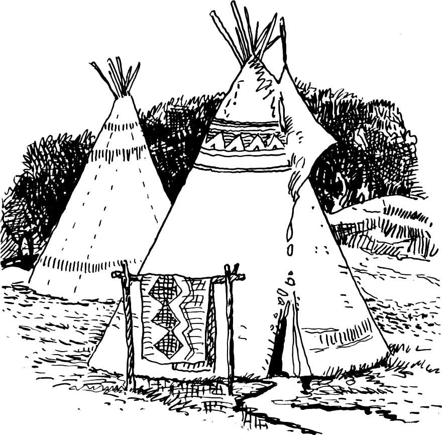 Kleurplaat tipi