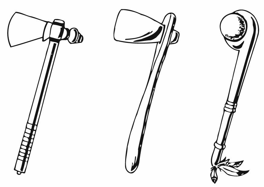 Kleurplaat tomahawk
