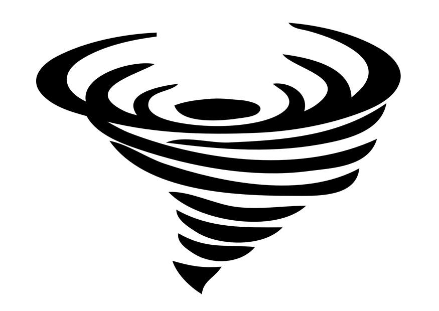 Kleurplaat tornado