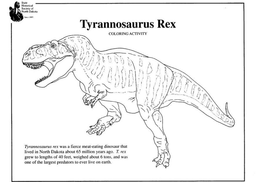 Kleurplaat trex