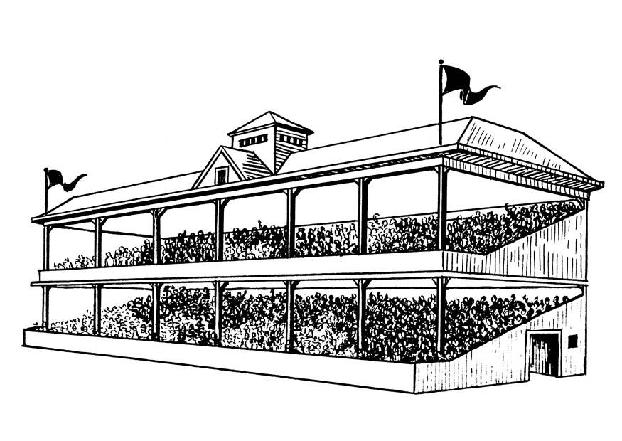 Kleurplaat tribune