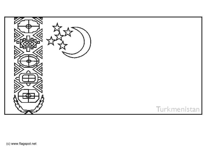 Kleurplaat turkmenistan