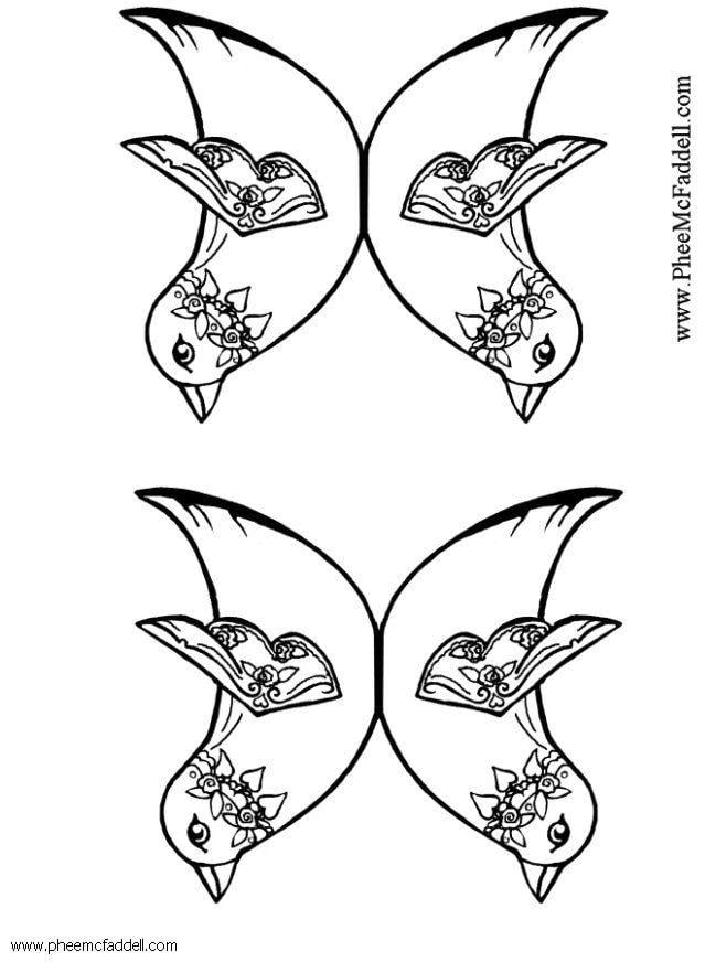 Kleurplaat twee vogels