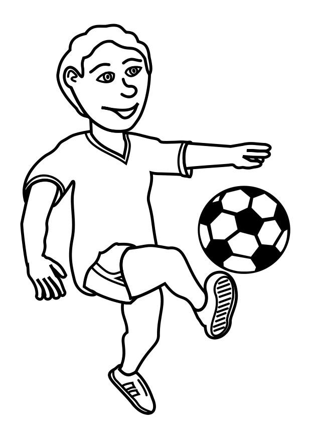 Kleurplaat voetballen 