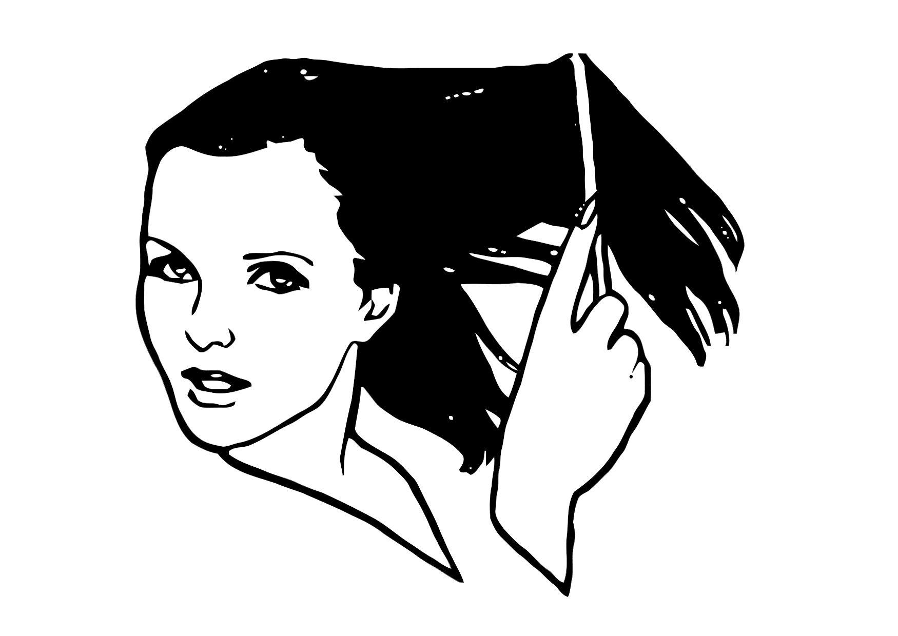 Kleurplaat vrouw