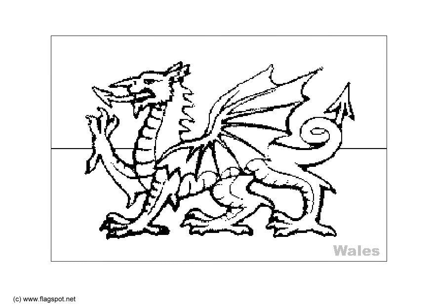 Kleurplaat wales