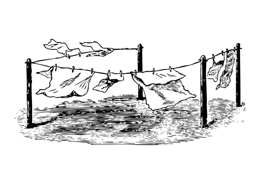 Kleurplaat waslijn