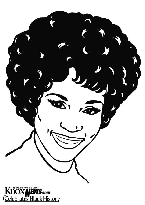 Kleurplaat whitney houston