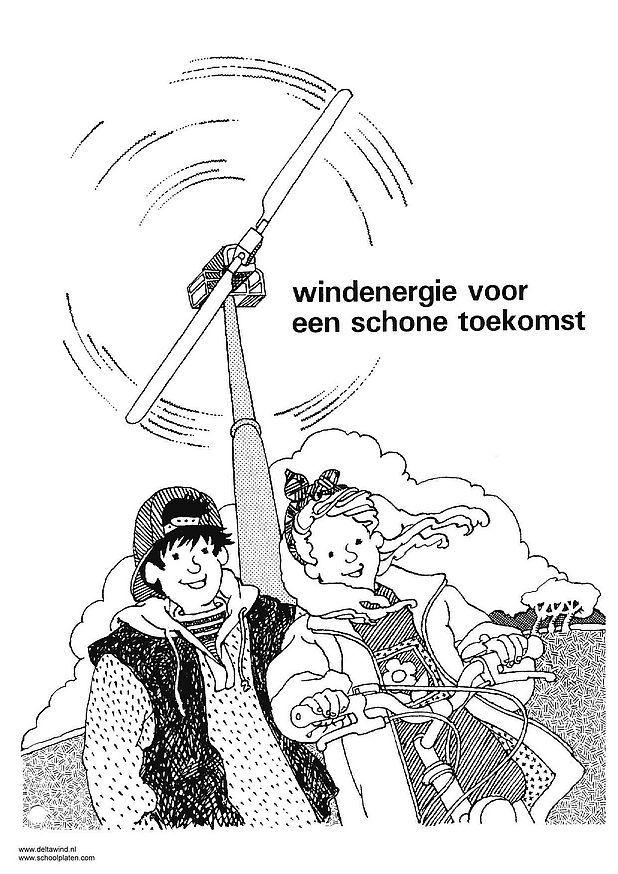 Kleurplaat windenergie