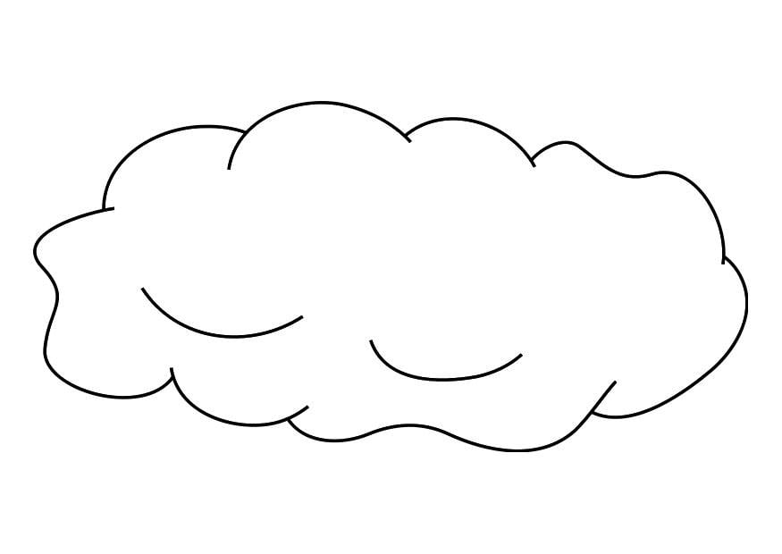 Kleurplaat wolk