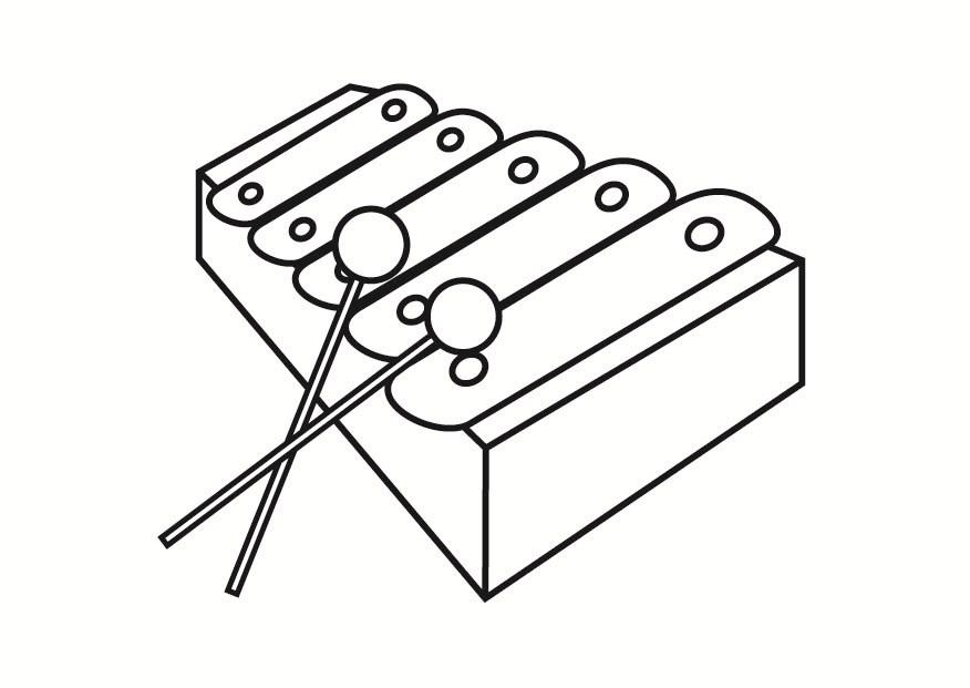 Kleurplaat xylofoon