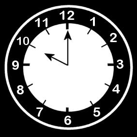 klok 10u Kleurplaat klok 10u