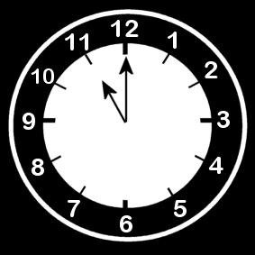 klok 11u Kleurplaat klok 11u