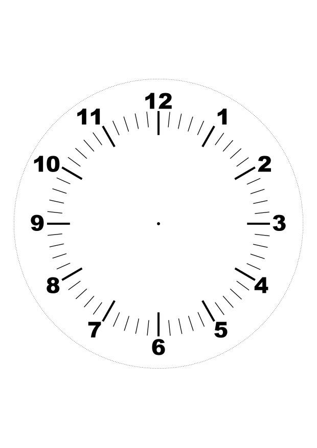 klok Kleurplaat klok