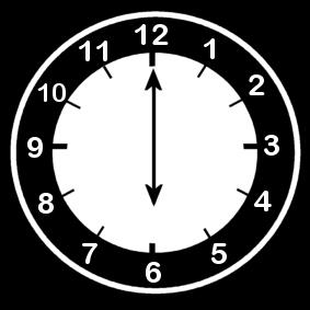klok 6u Kleurplaat klok 6u