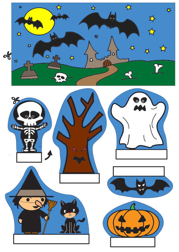 Knutselen kijkdoos halloween 