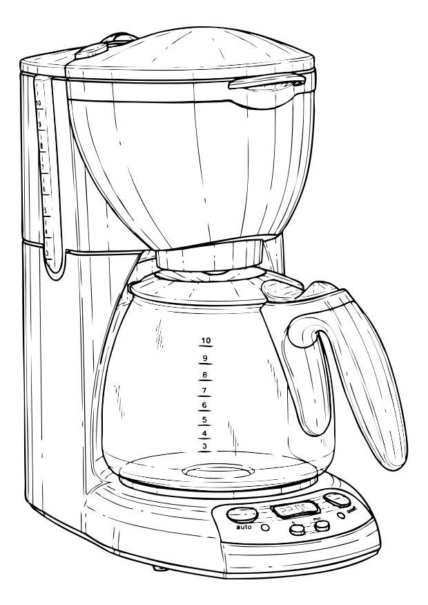 koffiezetapparaat Kleurplaat koffiezetapparaat