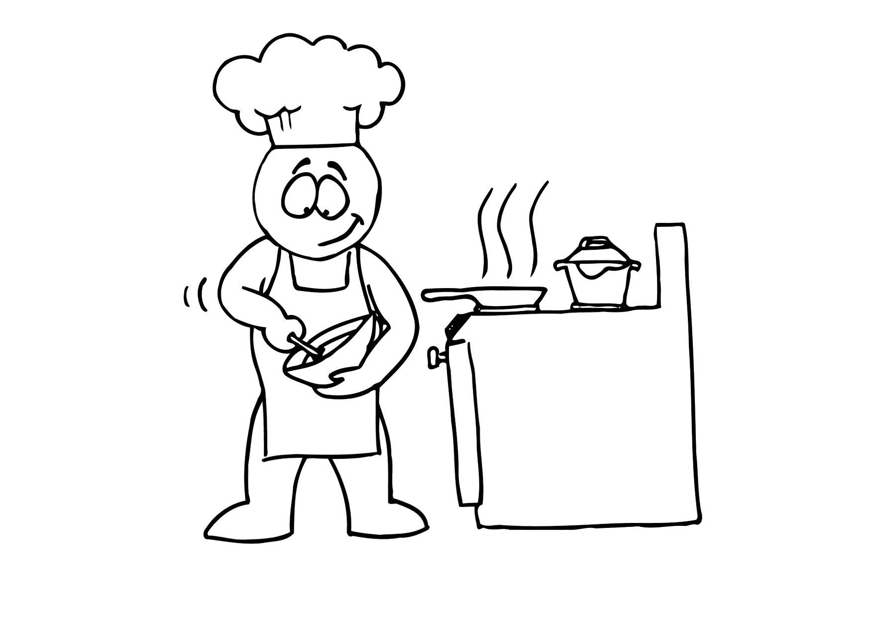 koken Kleurplaat koken