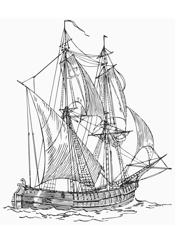 koopvaardijschip - billander Kleurplaat koopvaardijschip - billander