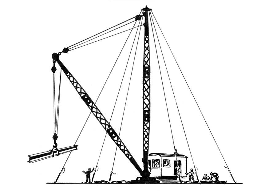 kraan - kraanarm Kleurplaat kraan - kraanarm
