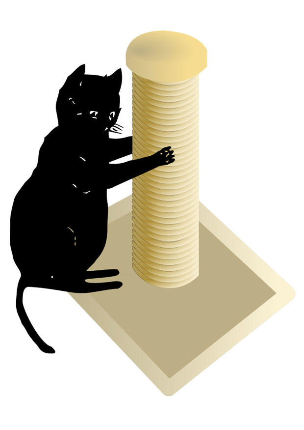 krappaal met poes Kleurplaat krappaal met poes