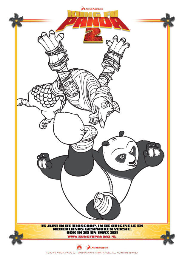 kung fu panda 2 Kleurplaat kung fu panda 2