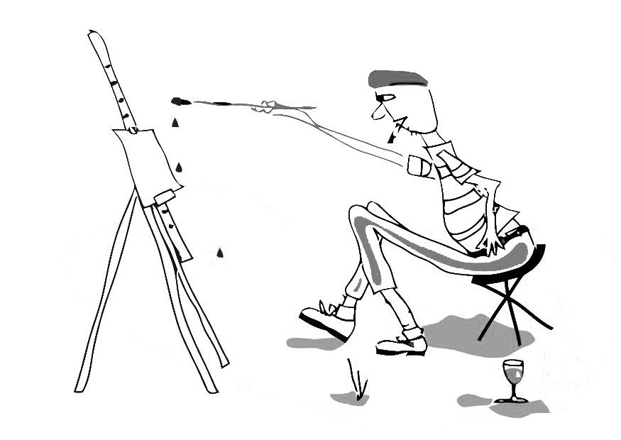 kunstschilder Kleurplaat kunstschilder