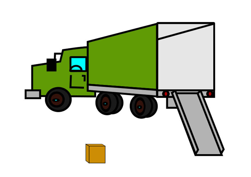 lege verhuiswagen Afbeelding lege verhuiswagen