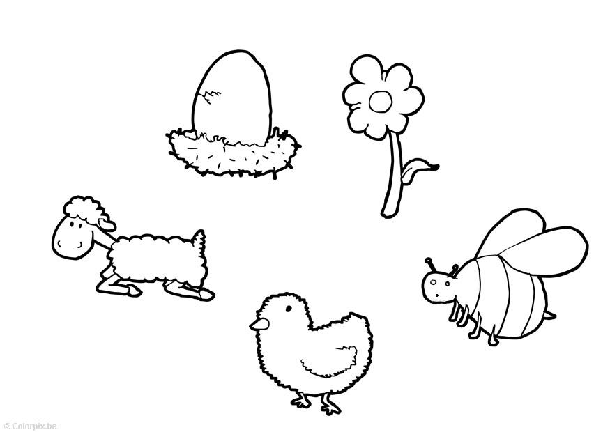 lente Kleurplaat lente