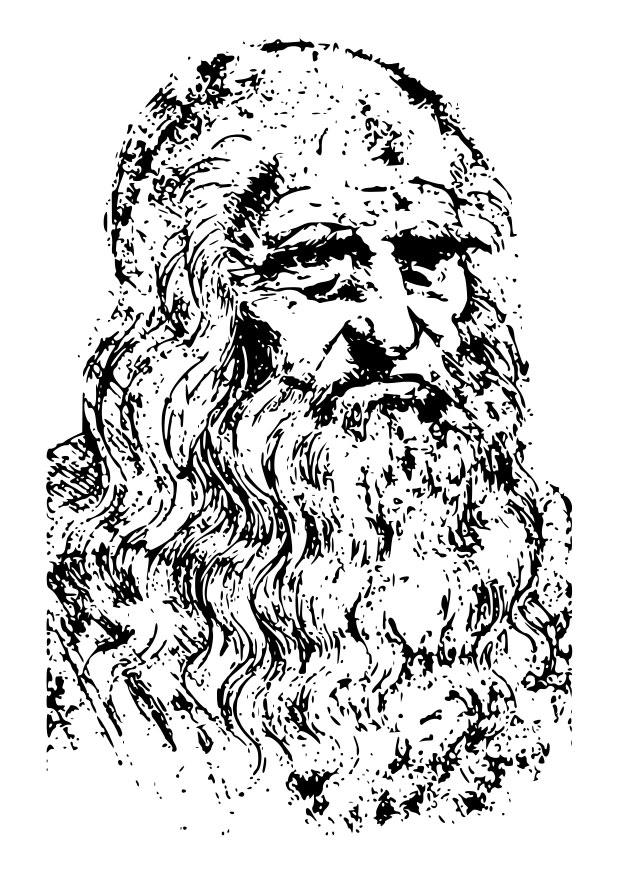 leonardo da vinci Kleurplaat leonardo da vinci