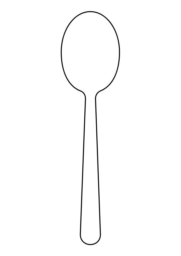 lepel Kleurplaat lepel