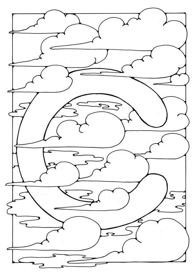 letter - c Kleurplaat letter - c