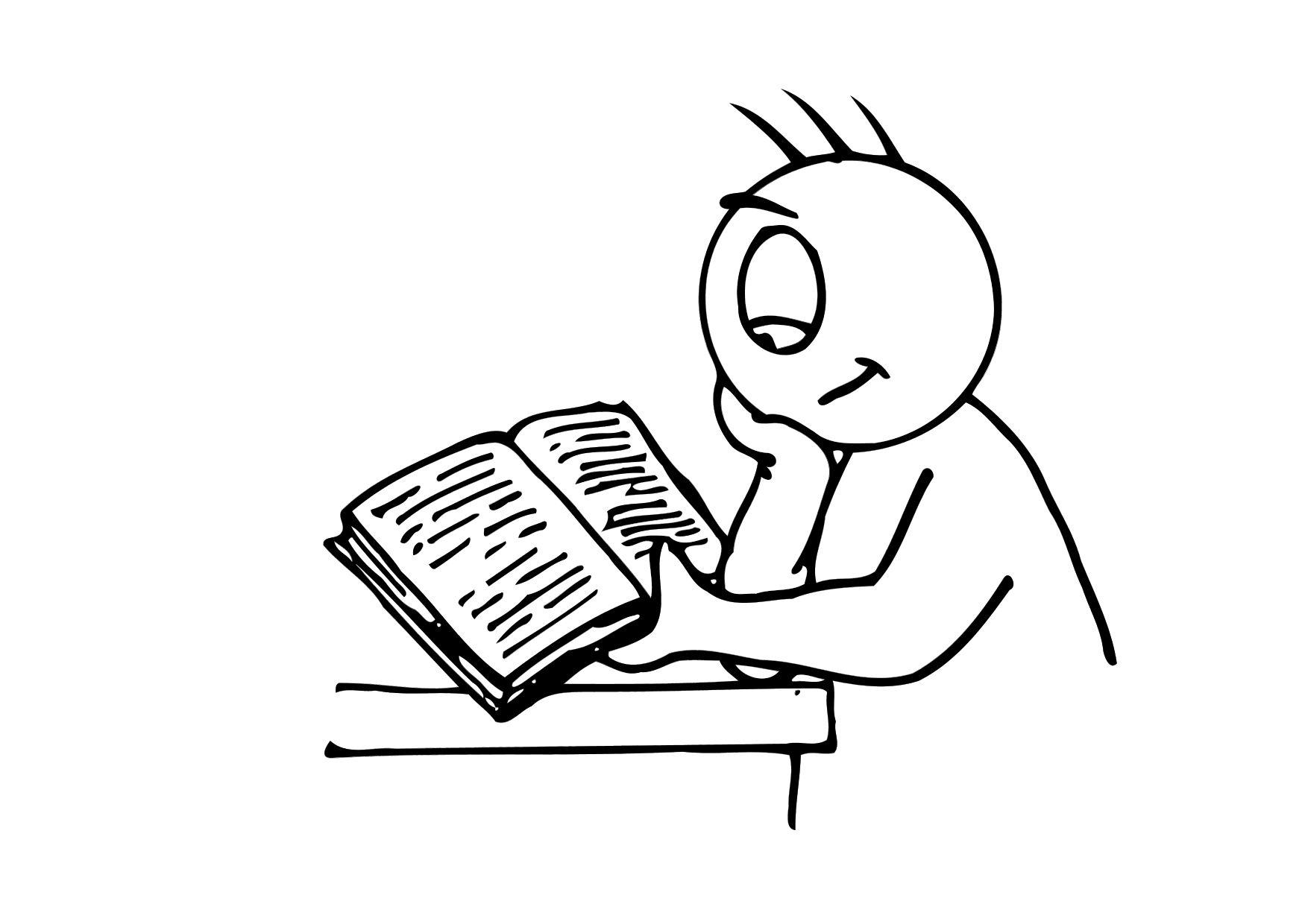 lezen Kleurplaat lezen