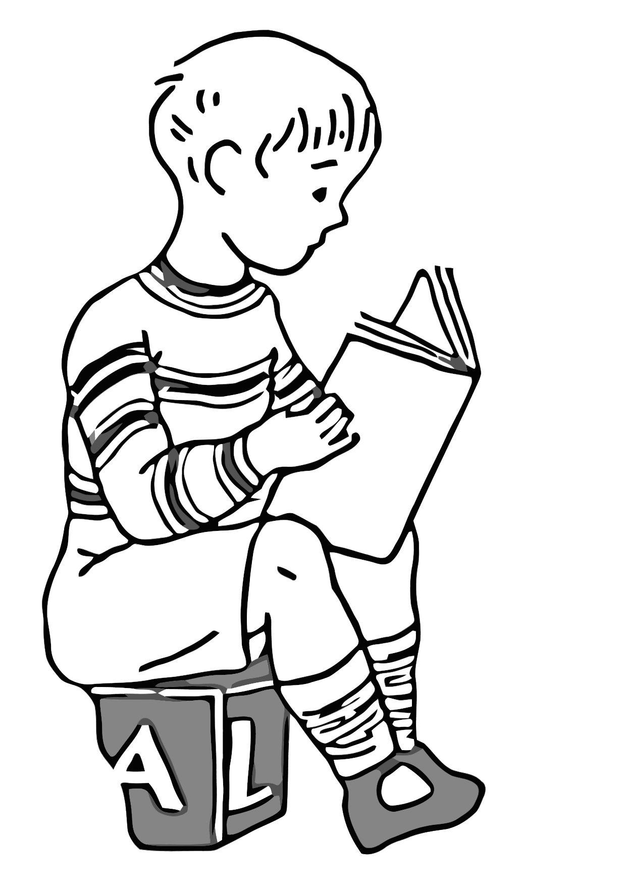 lezen Kleurplaat lezen