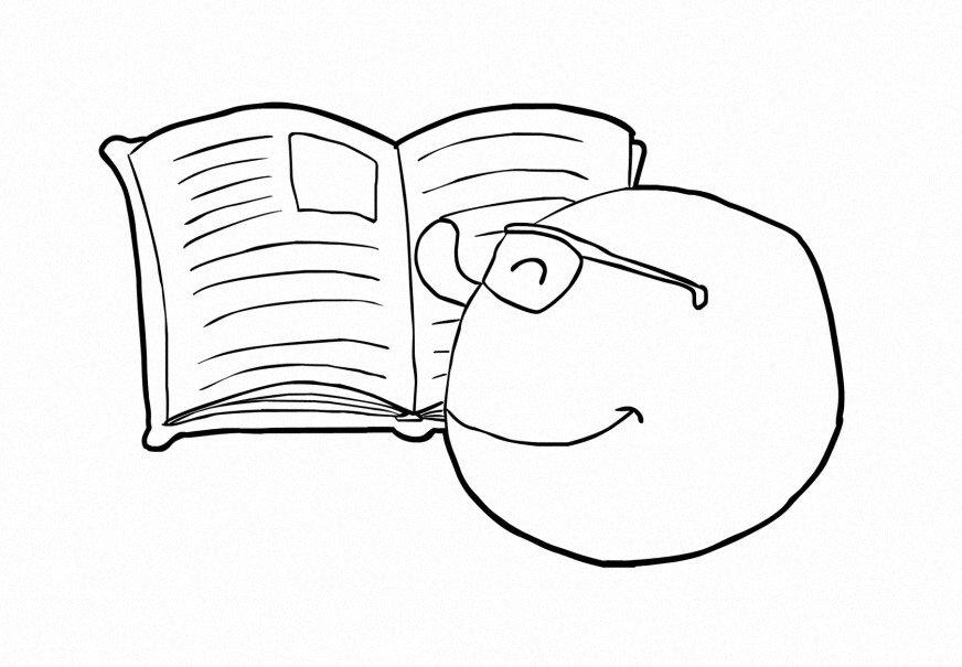 lezen Kleurplaat lezen