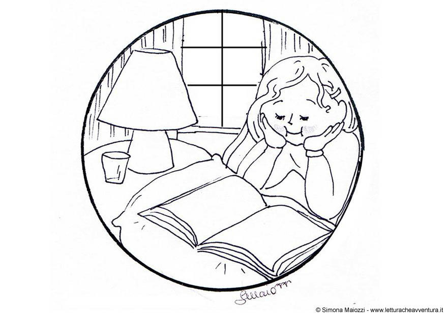 lezen Kleurplaat lezen