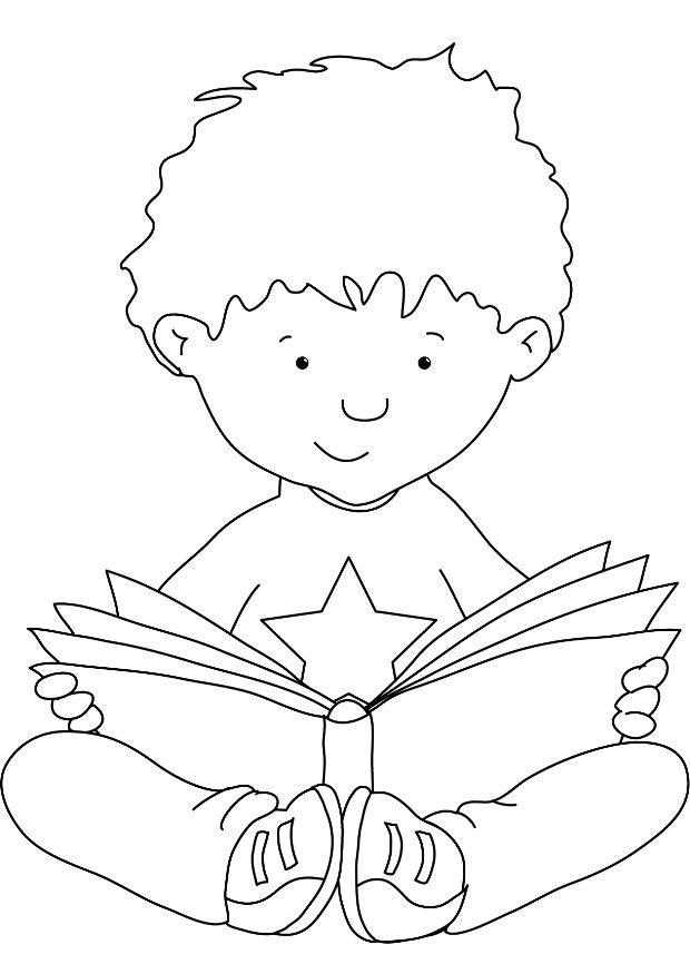 lezen Kleurplaat lezen