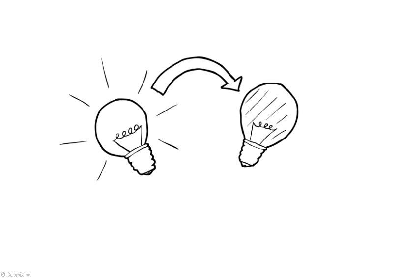 licht uit - energiebesparing Kleurplaat licht uit - energiebesparing