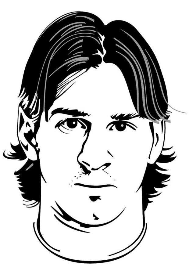 lionel messi Kleurplaat lionel messi