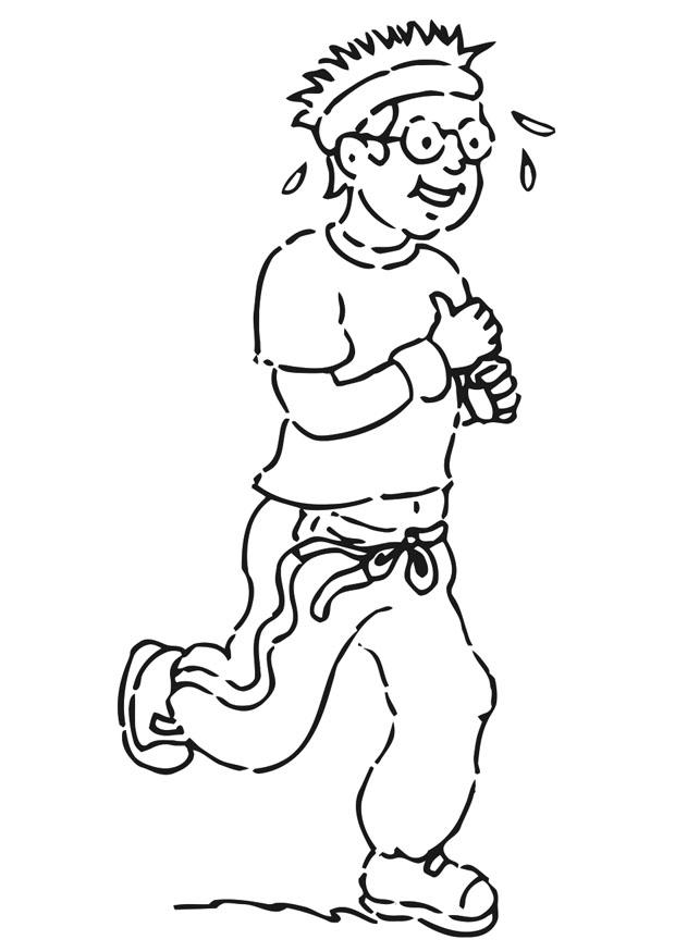 lopen Kleurplaat lopen