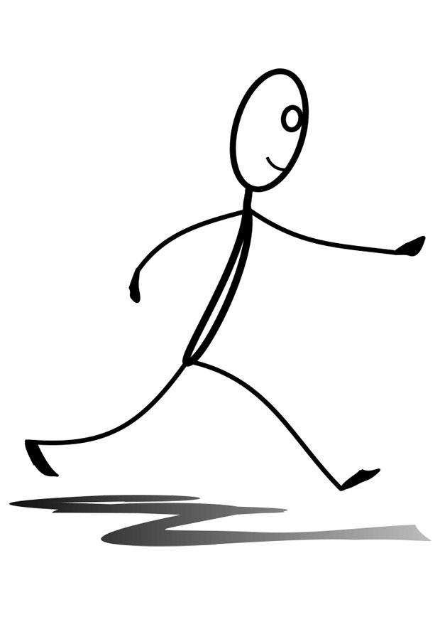 lopen Kleurplaat lopen