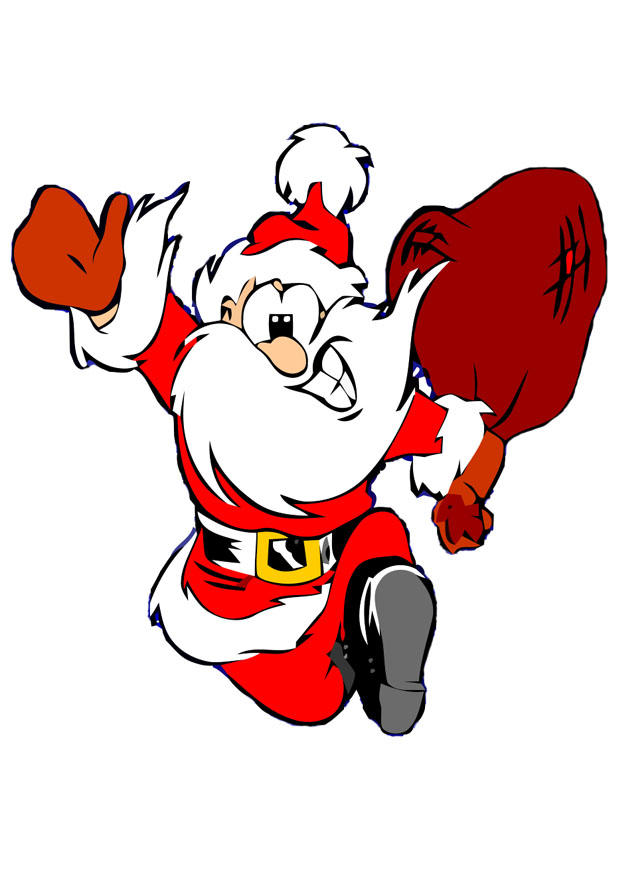 lopende kerstman Afbeelding lopende kerstman