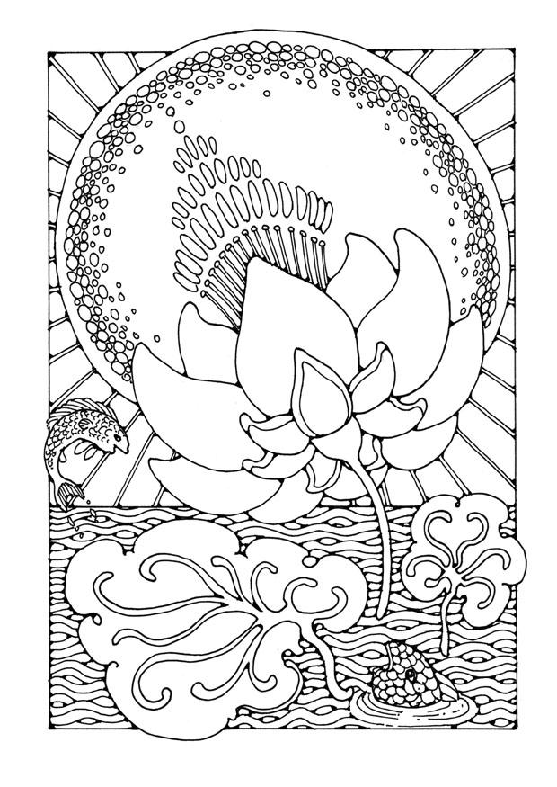 lotus Kleurplaat lotus