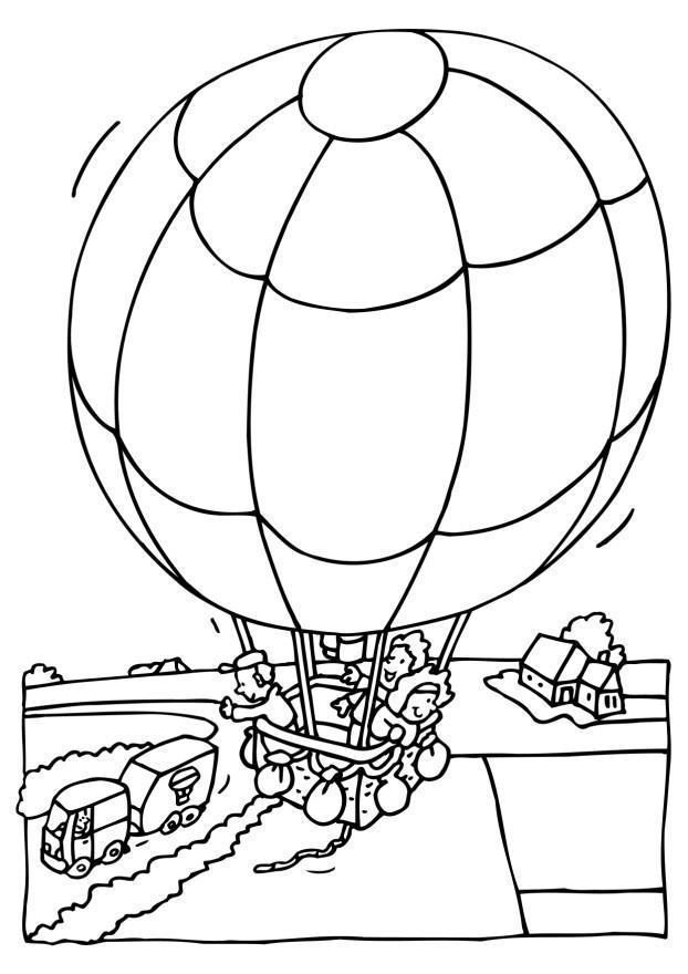luchtballon Kleurplaat luchtballon