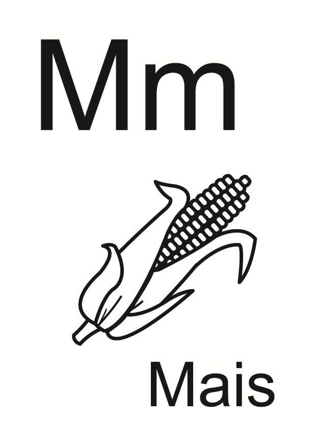 m Kleurplaat m
