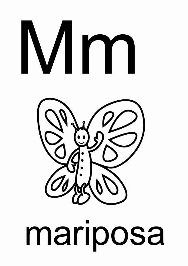 m Kleurplaat m