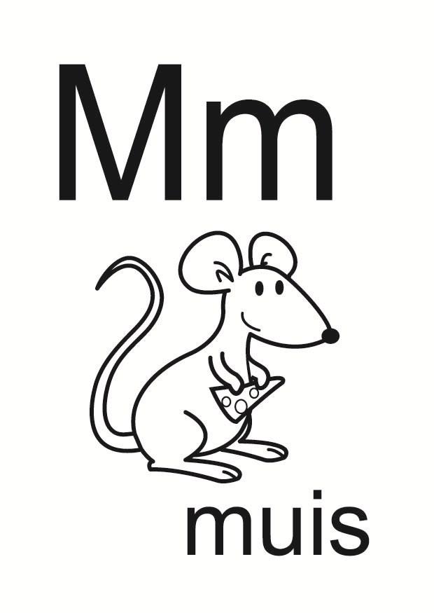 m Kleurplaat m