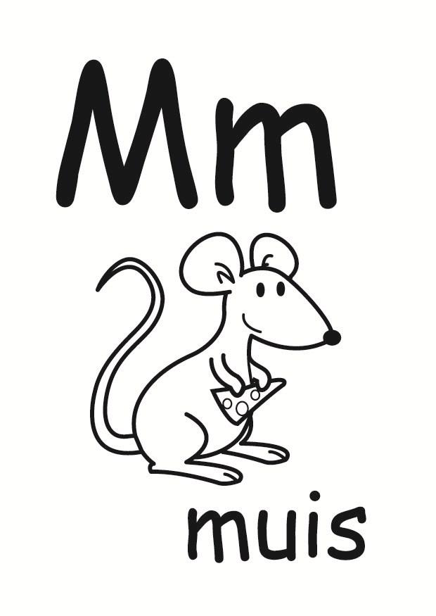 m Kleurplaat m